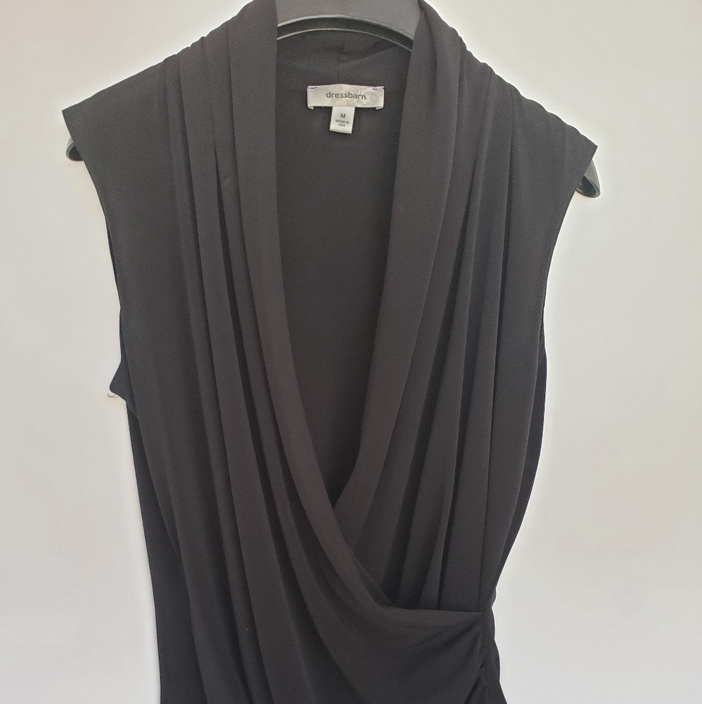 Dress Barn draped/faux wrap front, sleeveless top